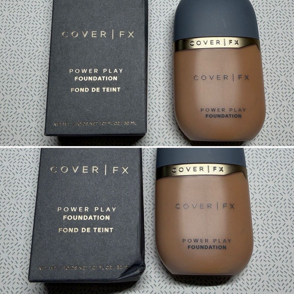 (Lot of 2) COVER FX Power Play Liquid Foundation M5 Full Size  New In Box NIB